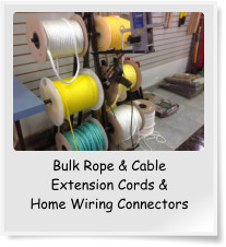 Bulk Rope & Cable Extension Cords & Home Wiring Connectors